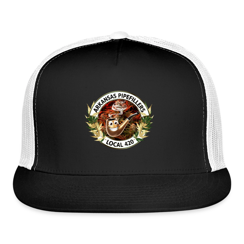 ARKANSAS  PIPEFILLERS LOCAL 420 Trucker Hat - black/white