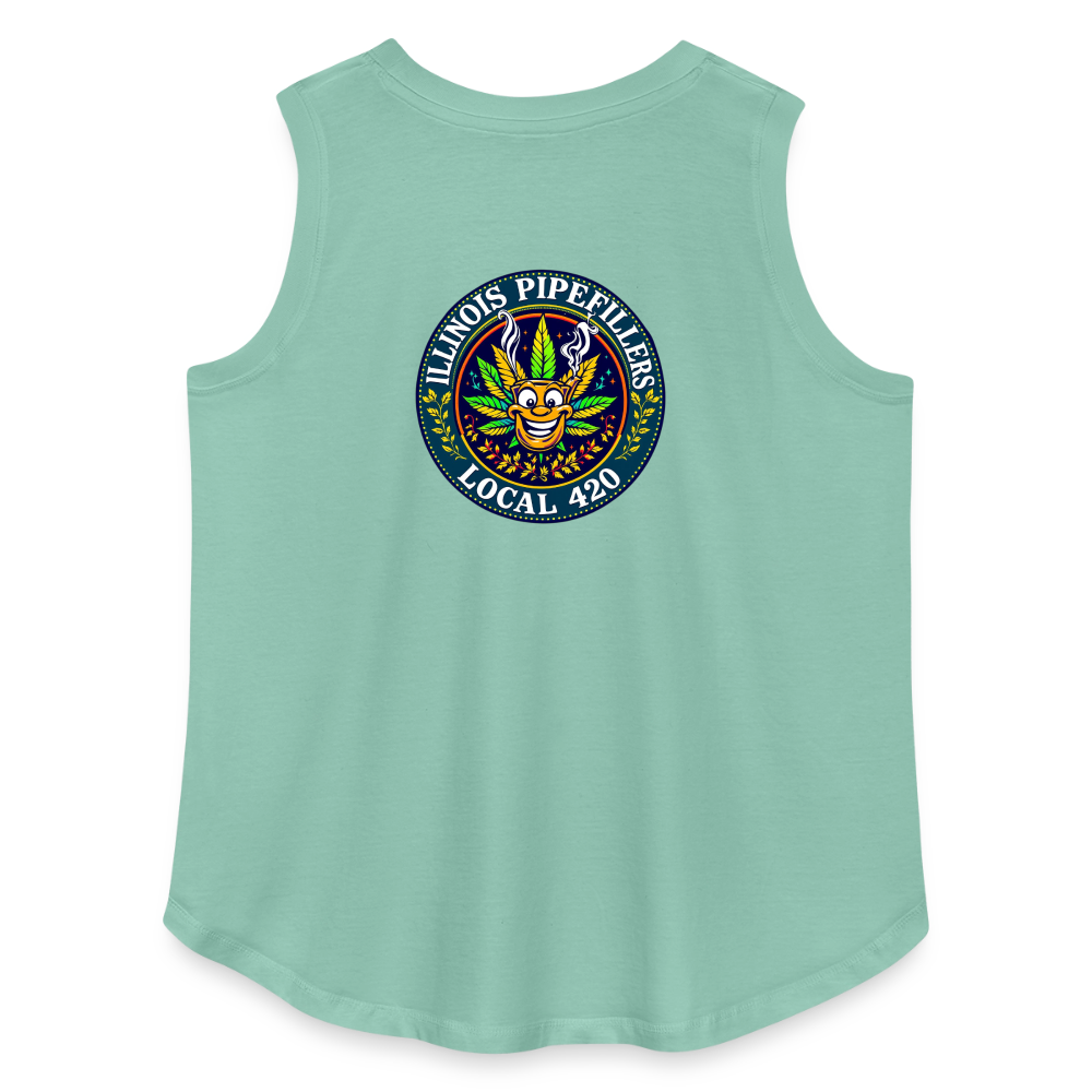 ILLINOIS PIPEFILLERS LOCAL 420 F/B DESIGN Women's Curvy Relaxed Tank Top - saltwater