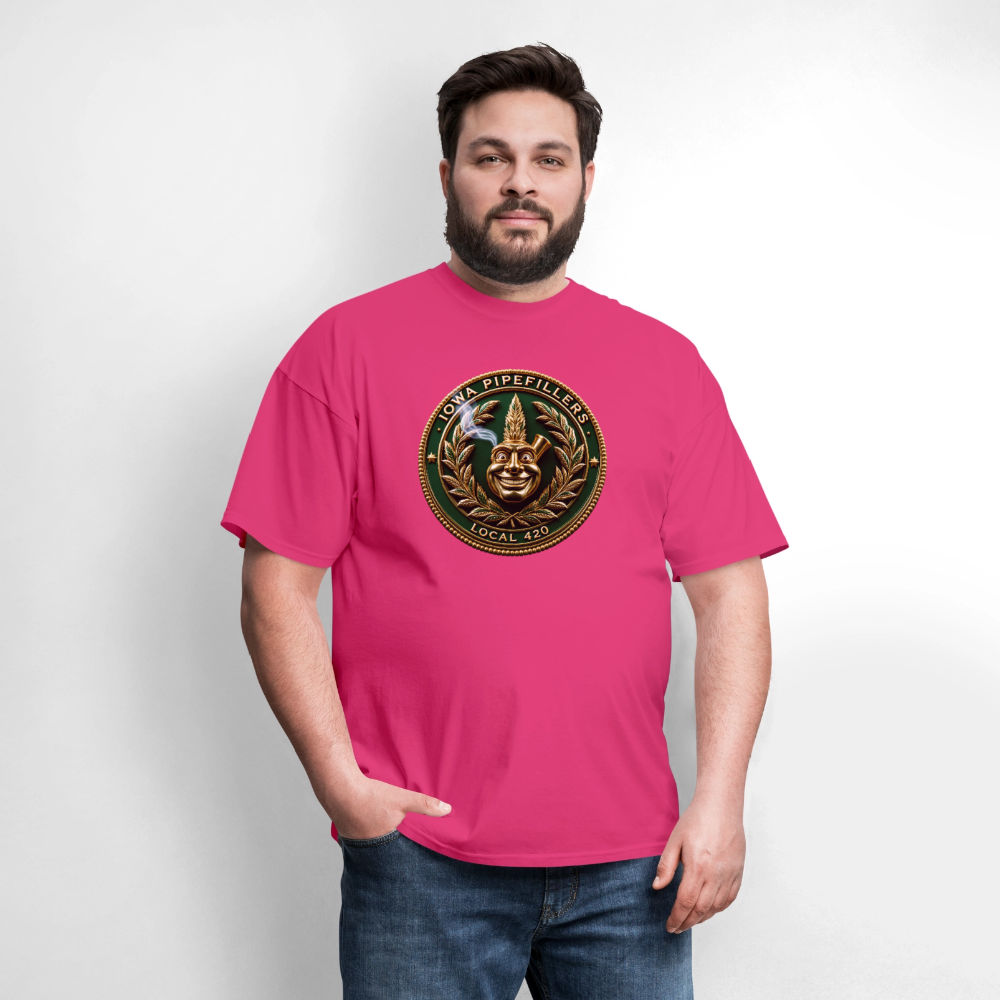 IOWA PIPEFILLERS LOCAL 420 F/B DESIGN Men's T-Shirt - fuchsia