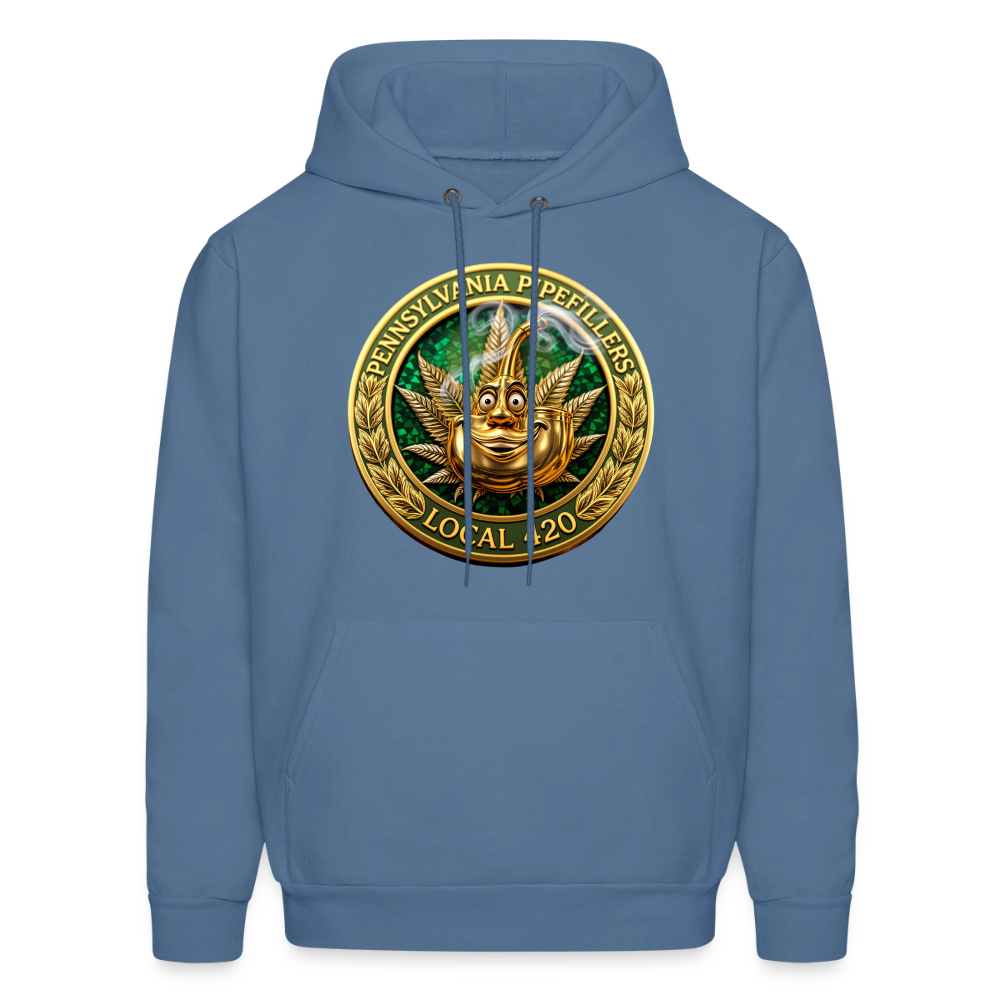PENNSYLVANIA PIPEFILLERS LOCAL 420 F/B DESIGNS Men's Hoodie - denim blue