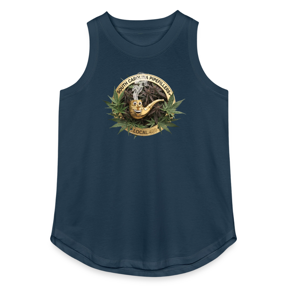 SOUTH CAROLINIA PIPEFILLERS LOCAL 420 Women's Relaxed Tank Top - denim