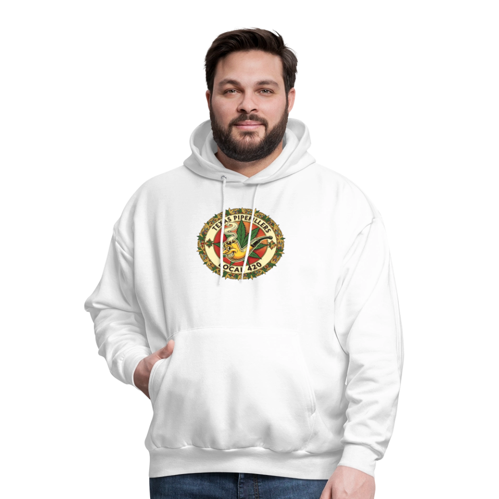 TEXAS PIPEFILLERS LOCAL 420  Men's Hoodie Hoodie - white