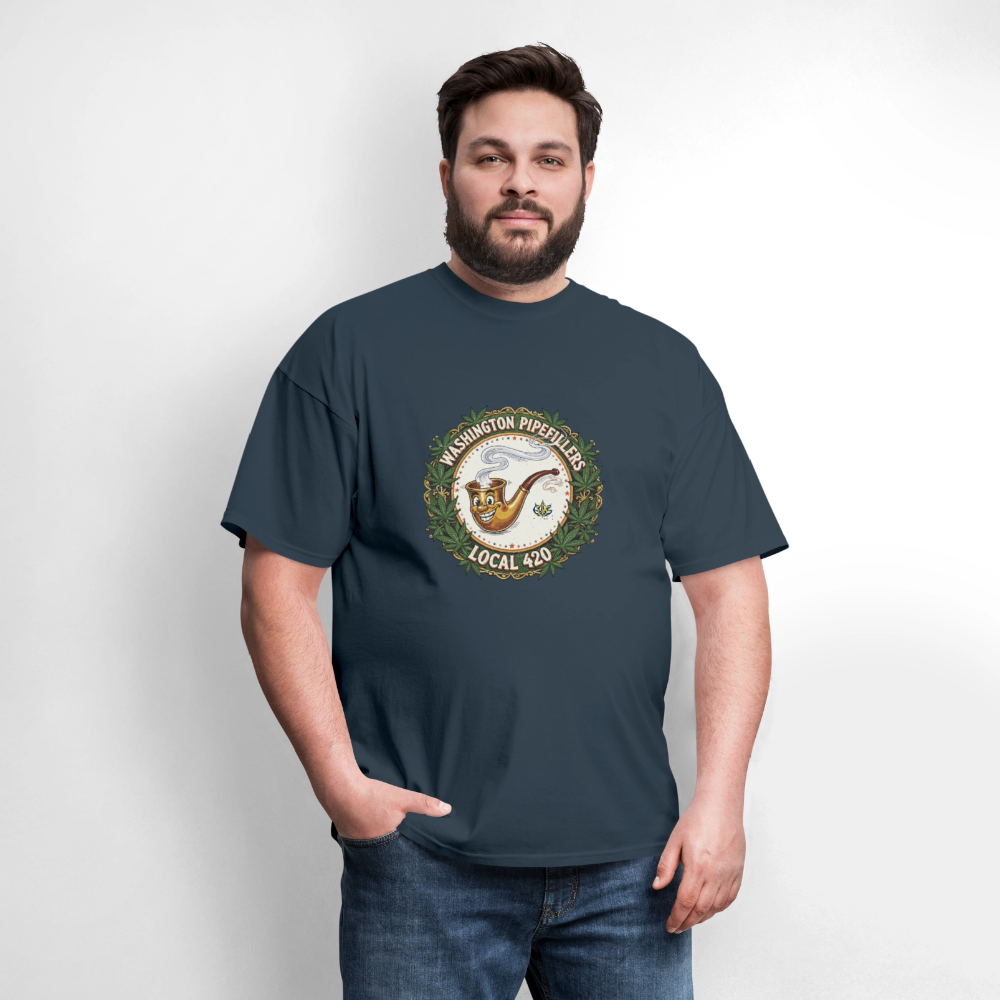 WASHINGTON PIPEFILLERS LOCAL 420 Men's T-Shirt -  blue dusk