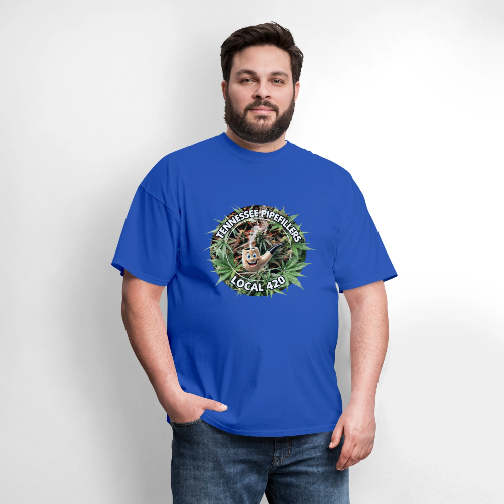 TENNESSEE PIPEFILLERS LOCAL 420 F/B DESIGN Men's T-Shirt - royal blue