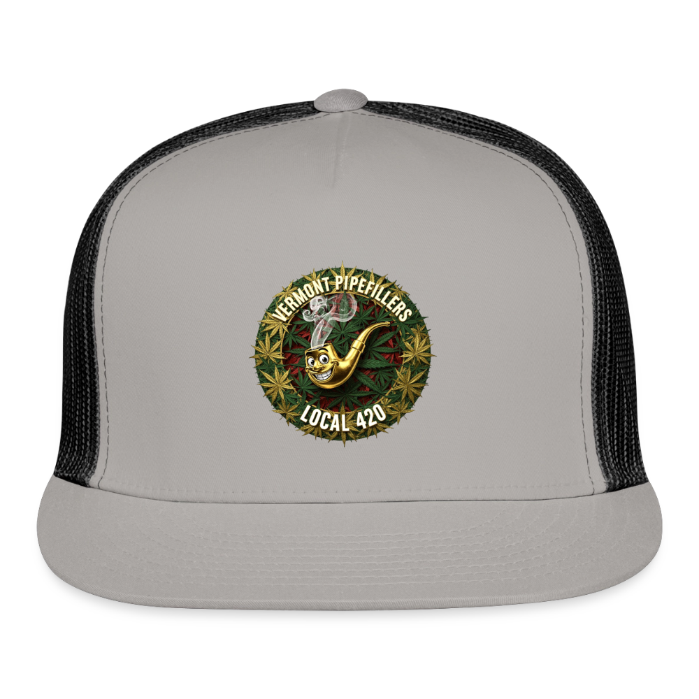 VERMONT PIPEFILLERS LOCAL 420 Trucker Hat - gray/black