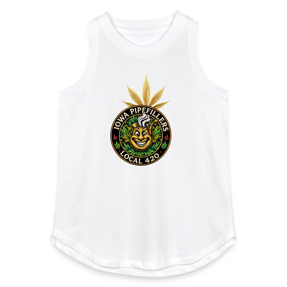 IOWA PIPEFILLERS LOCAL 420 Women's Relaxed Tank Top - white