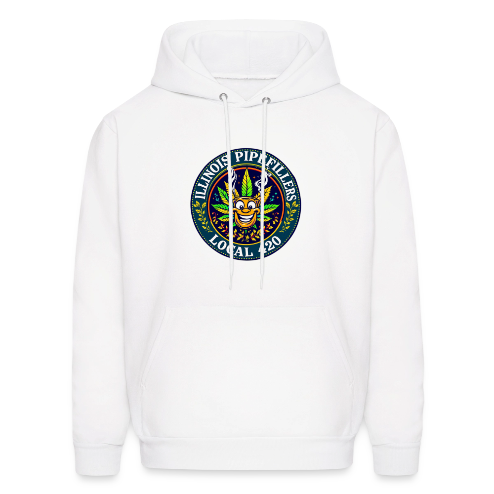 ILLINOIS PIPEFILLERS LOCAL 420 F/B DESIGN Men's Hoodie - white