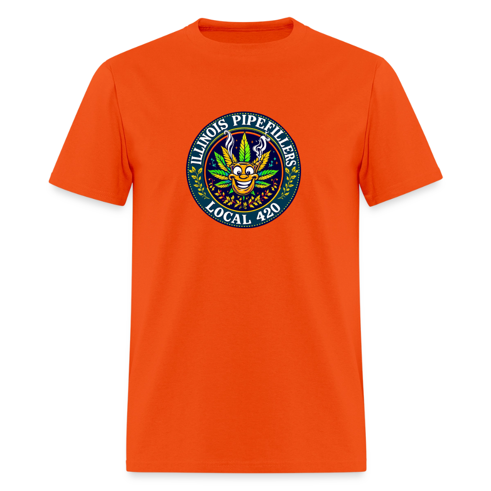 ILLINOIS PIPEFILLERS LOCAL 420 F/B DESIGN Men's T-Shirt - orange