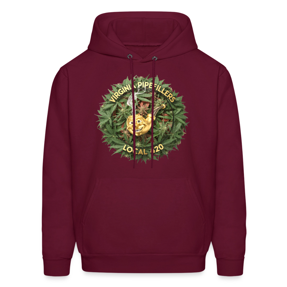 VIRGINIA PIPEFILLERS LOCAL 420 F/B DESIGN Men's  Hoodie - burgundy