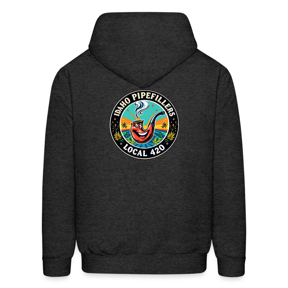IDAHO PIPEFILLERS LOCAL 420 F/B DESIGN Men's Hoodie - charcoal grey