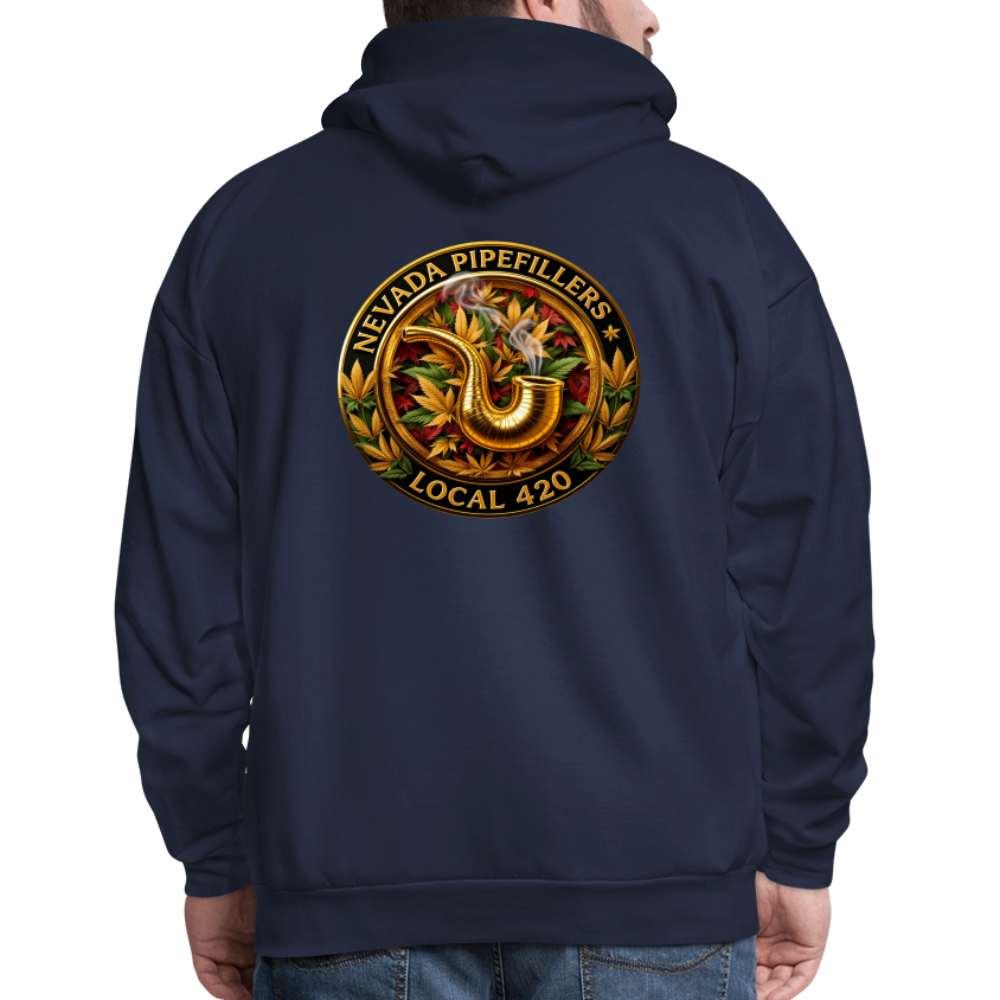 NEVADA PIPEFILLERS LOCAL 420  F/B DESIGN Men's Hoodie - navy