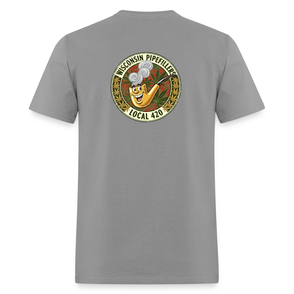 WISCONSIN PIPEFILLERS LOCL 420 F/B DESIGN Men's T-Shirt - rock