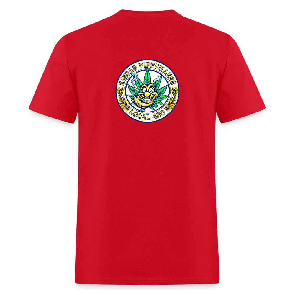 KANSAS PIPEFILLERS LOCAL 420 F/B DESIGNS Men's T-Shirt - red