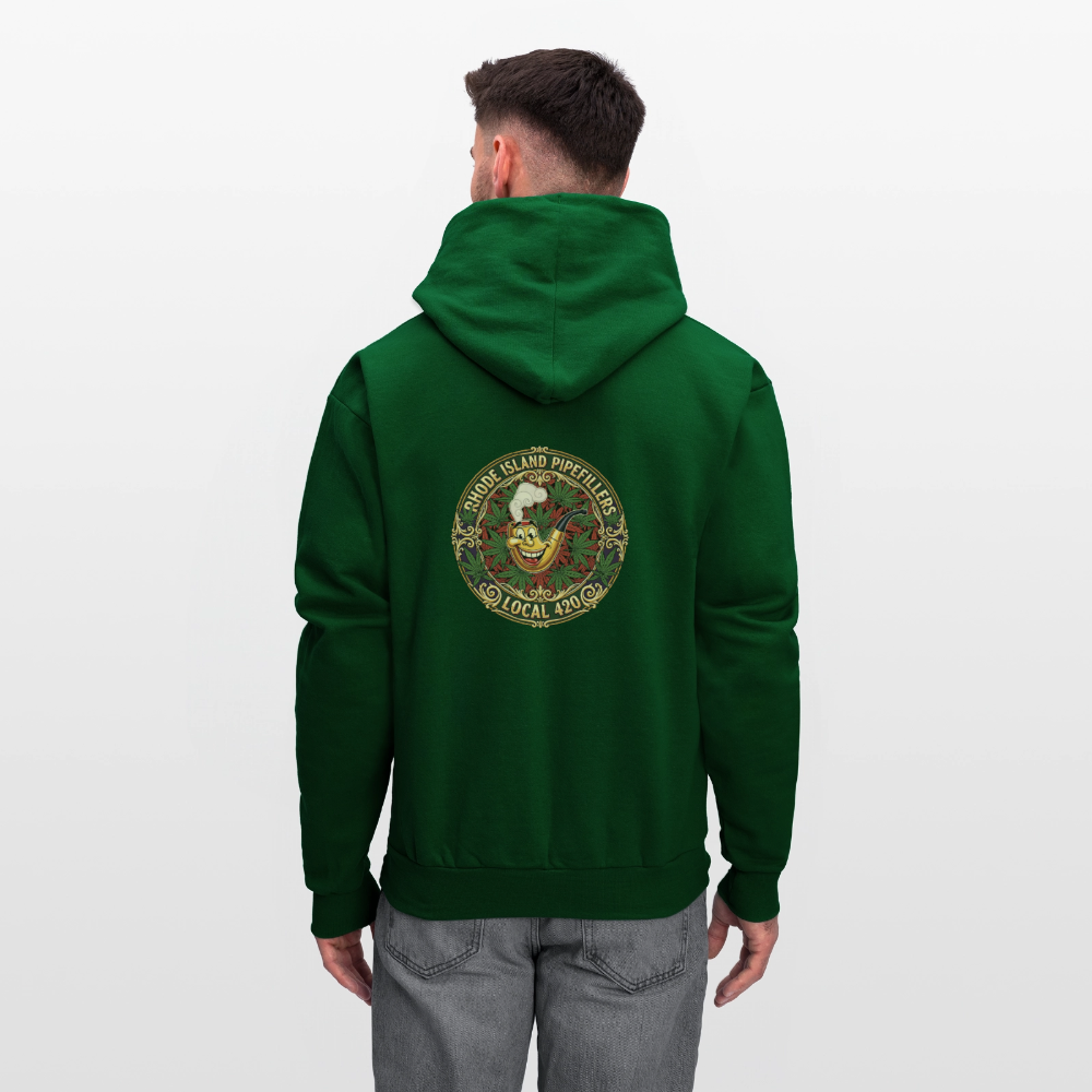 TEXAS PIPEFILLERS LOCAL 420 F/B DESIGN Men's Hoodie - forest green