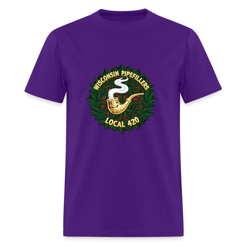 WISCONSIN PIPEFILLERS LOCAL 420 Men's T-Shirt - purple