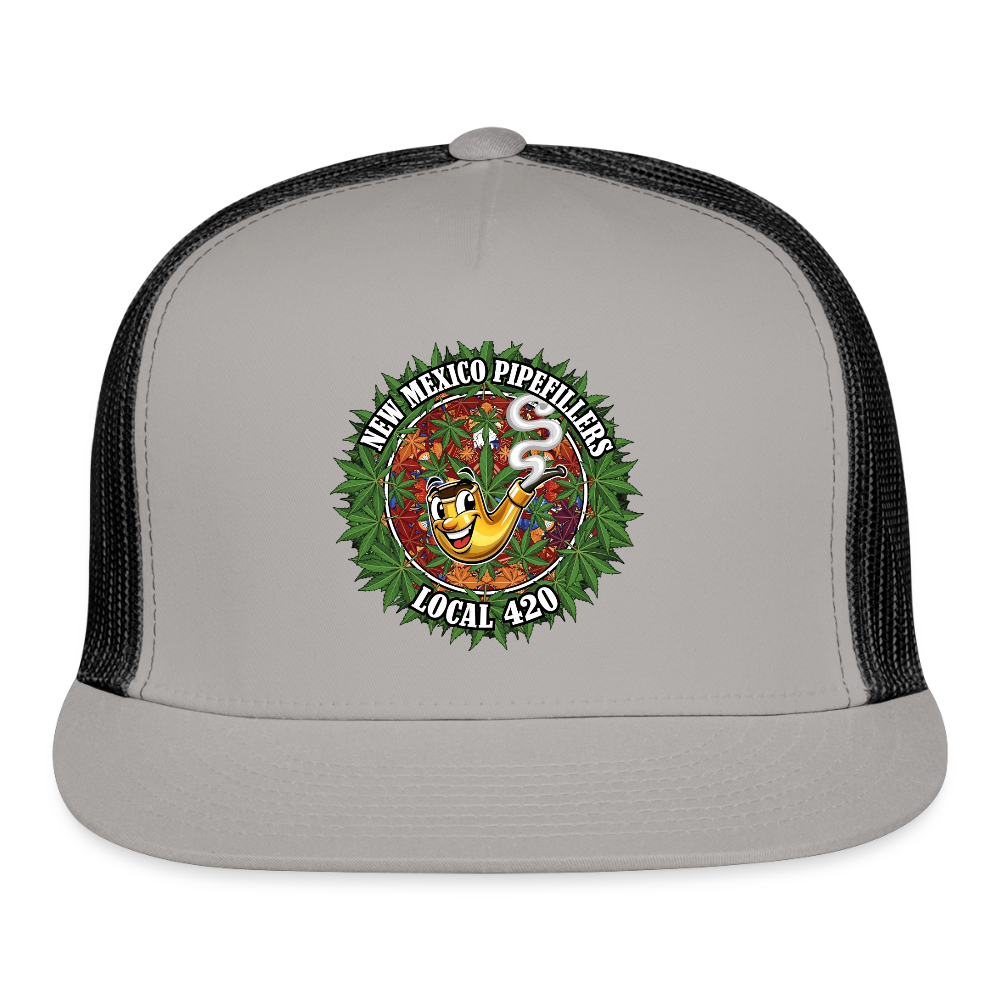 NEW MEXICO PIPEFILLERS LOCAL 420 Trucker Hat - gray/black