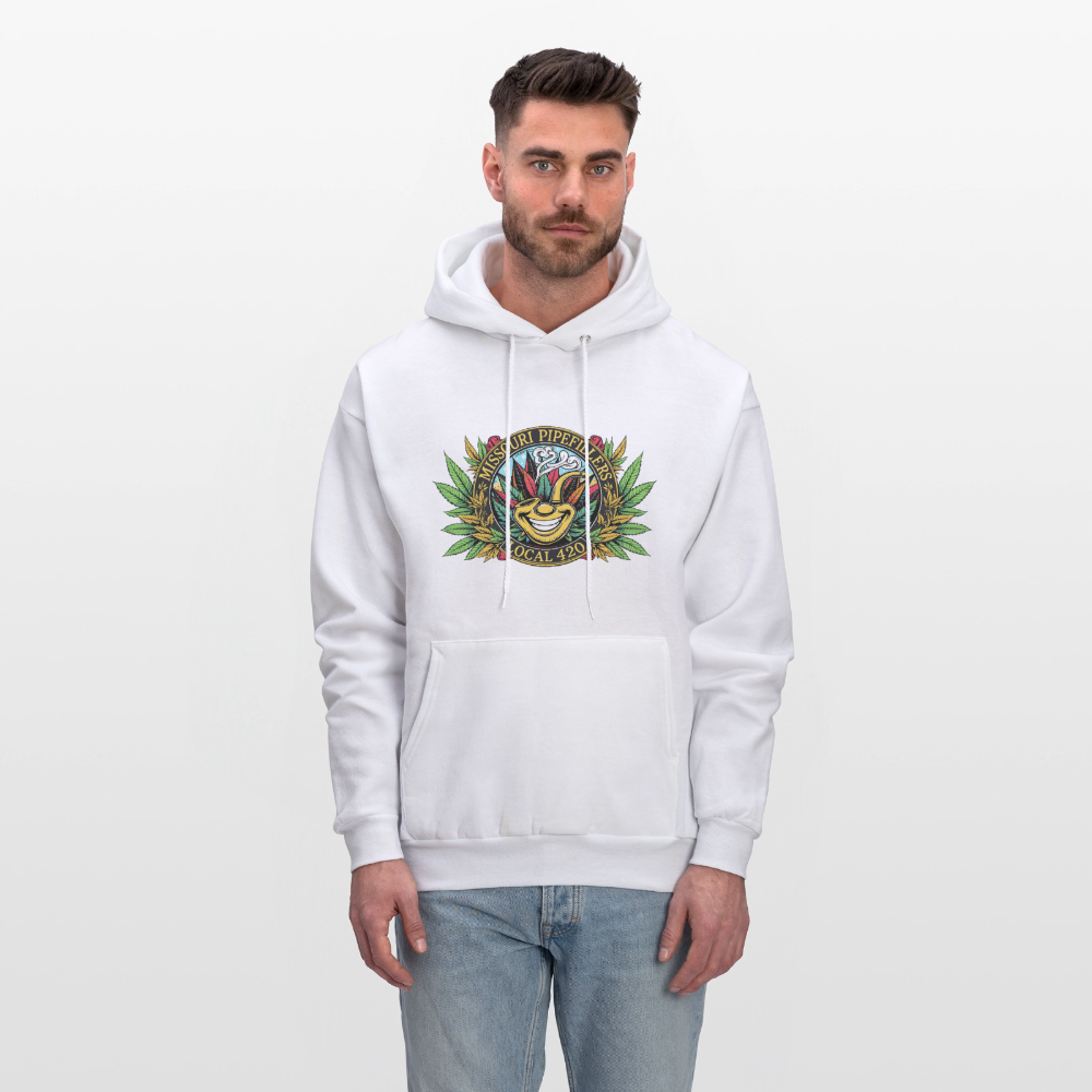 MISSOURI PIPEFILLERS LOCAL 420 Dog Bandana Men's Hoodie - white