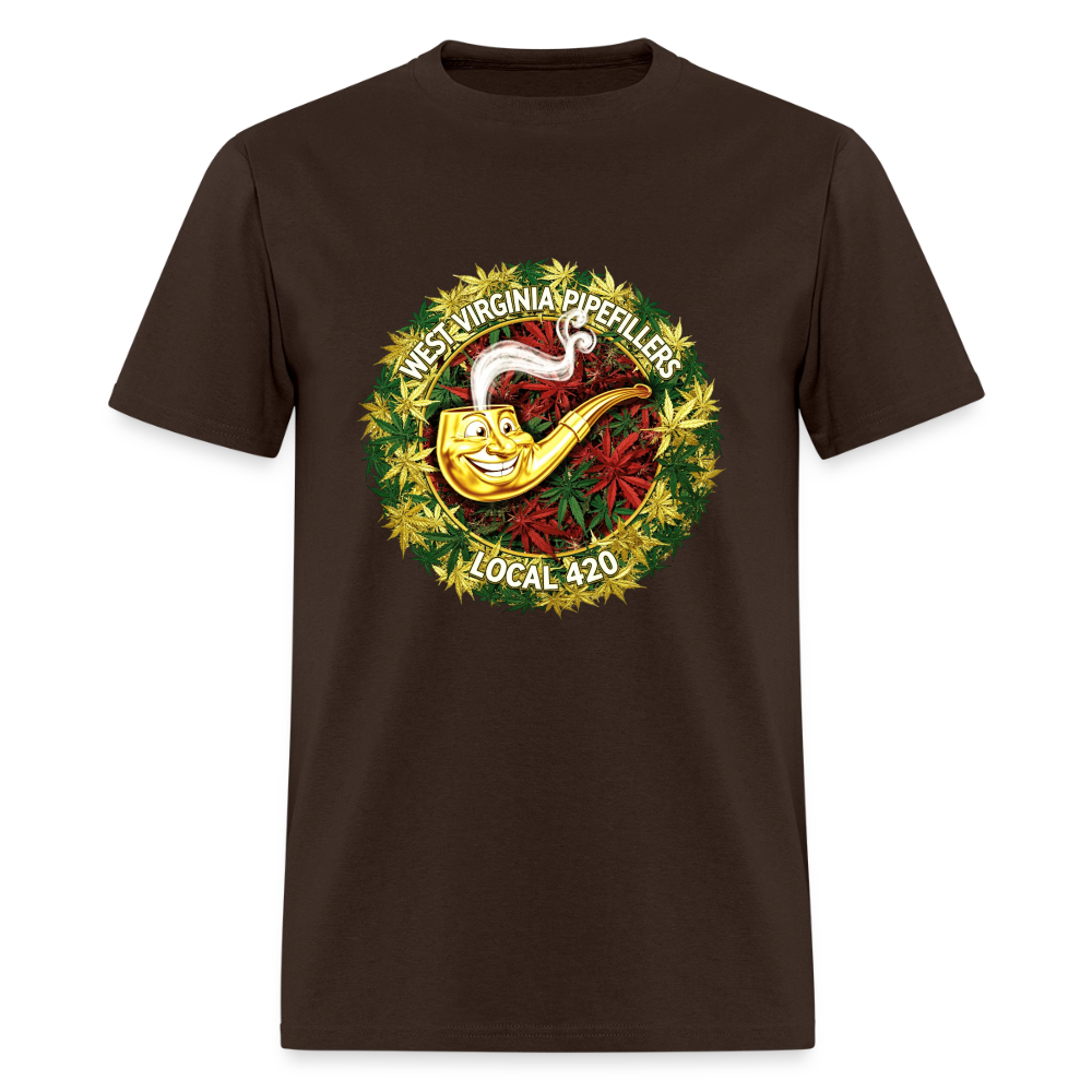 WEST VIRGINIA PIPIEFILLERS LOCAL 420 Men's T-Shirt - brown