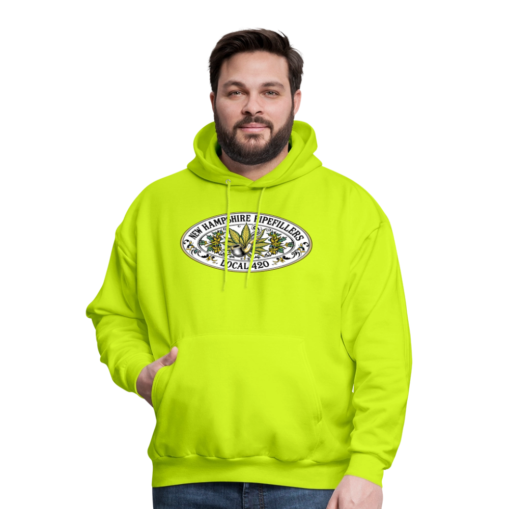 NEW HAMPSHIRE PIPEFILLERS LOCAL 420 Men's Hoodie - safety green