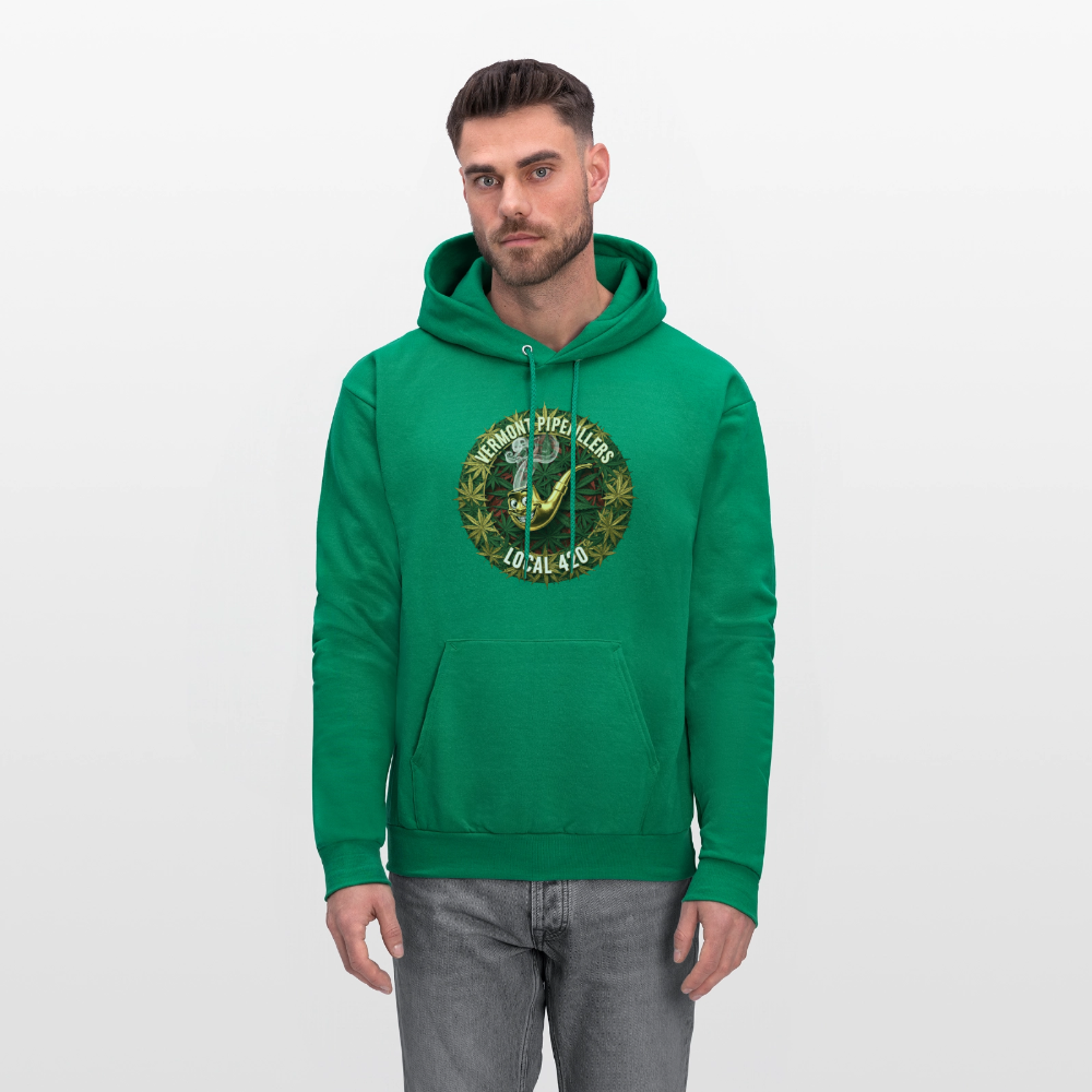VERMONT PIPEFILLERS LOCAL 420  F/B DESIGN Men's  Hoodie - kelly green