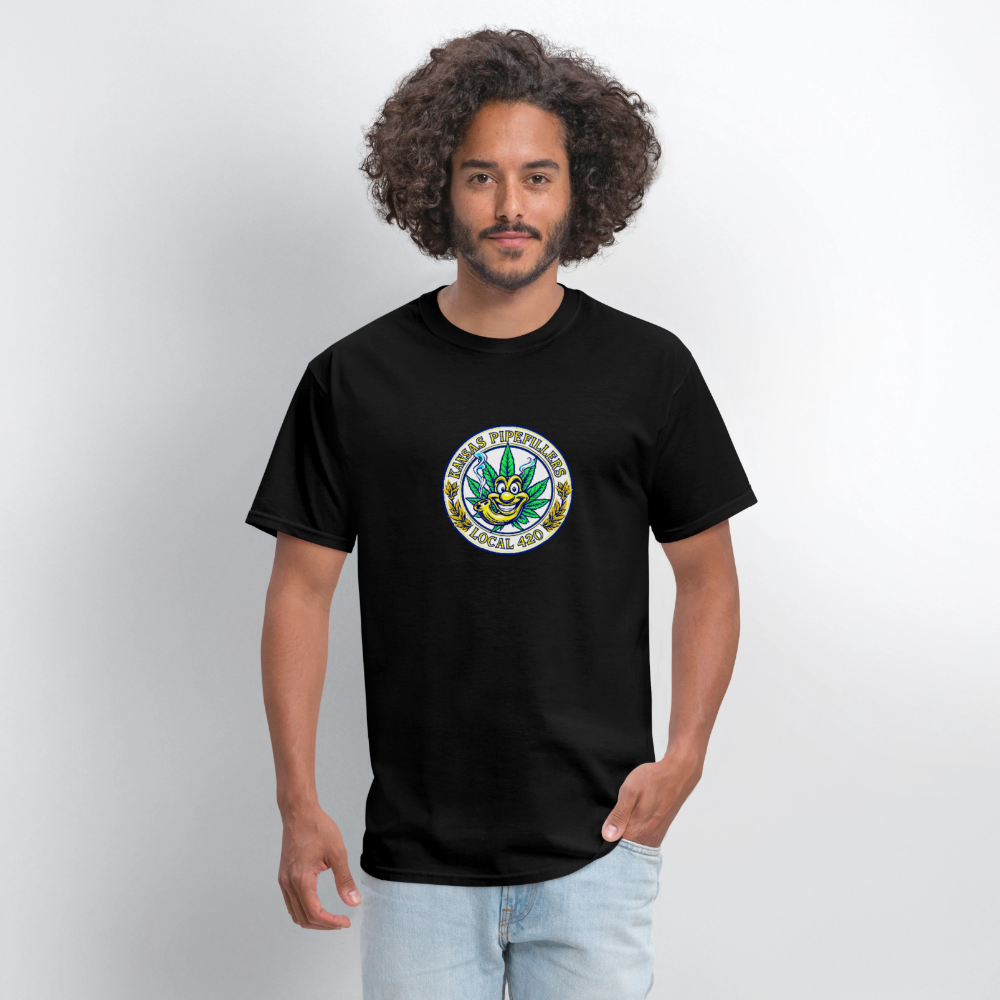 KANSAS PIPEFILLERS LOCAL 420 F/B DESIGNS Men's T-Shirt - black