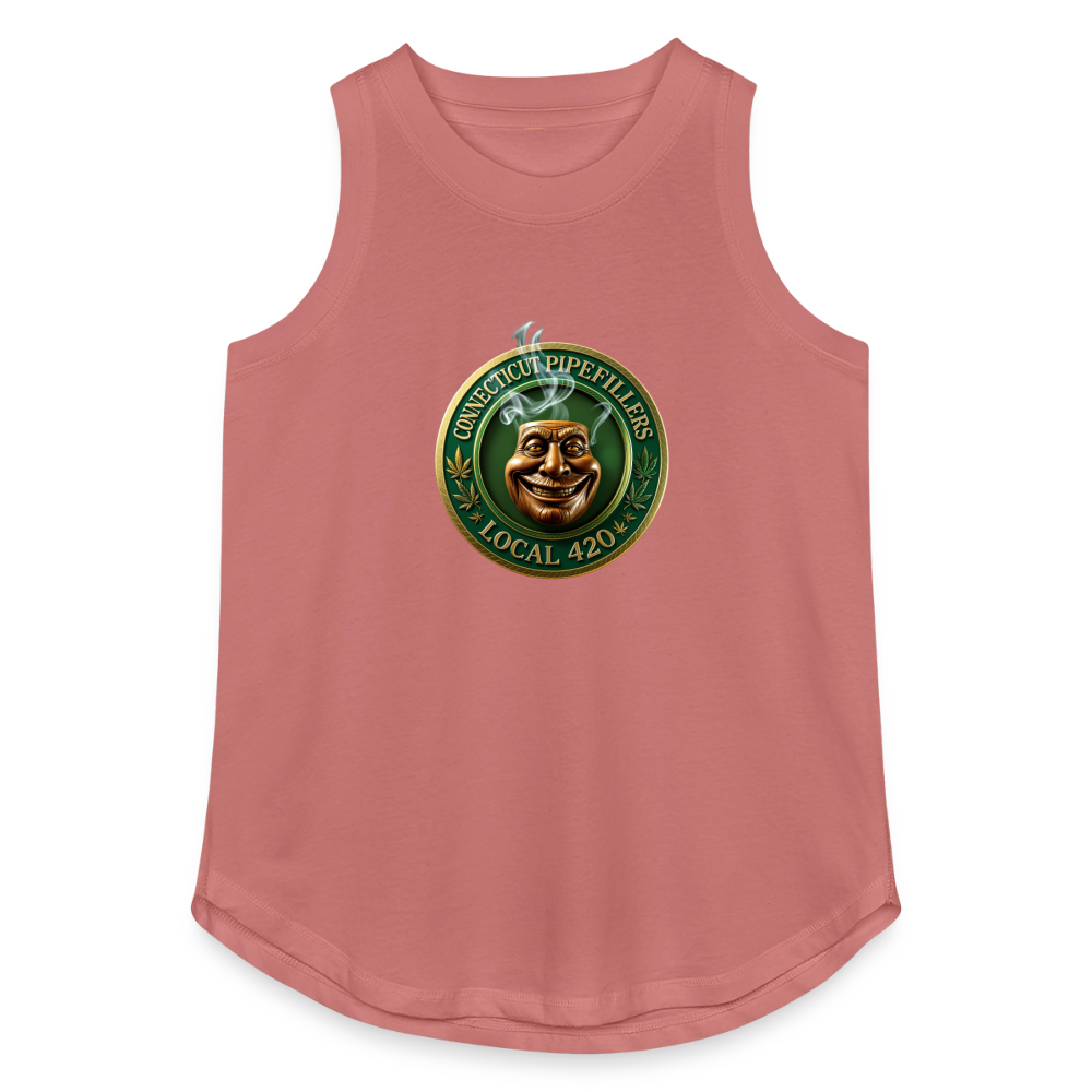 CONNECTICUT PIPEFILLERS LOCAL 420 Women's Relaxed Tank Top - mauve