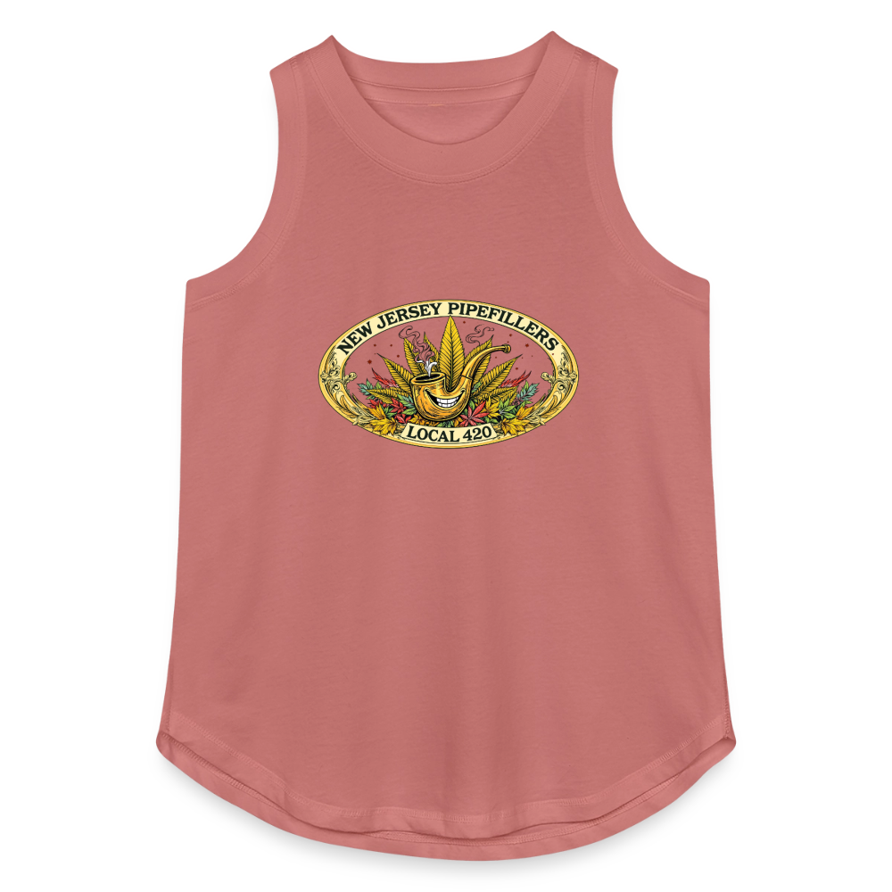NEW JERSEY PIPEFILLERS LOCAL 420 Women's Relaxed Tank Top - mauve