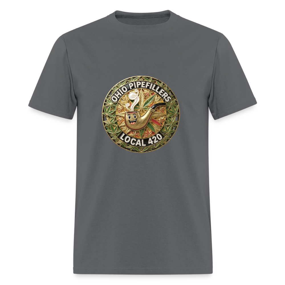 OHIO PIPEFILLERS LOCAL 420  Men's T-Shirt - charcoal