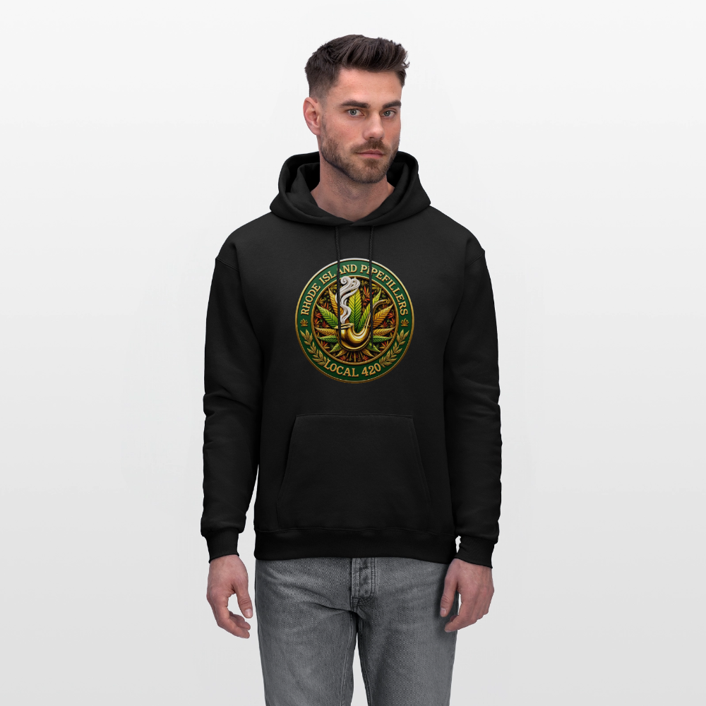 RHODE ISLAND PIPEFILLERS LOCAL 420 F/B DESIGNS Men's Hoodie - black