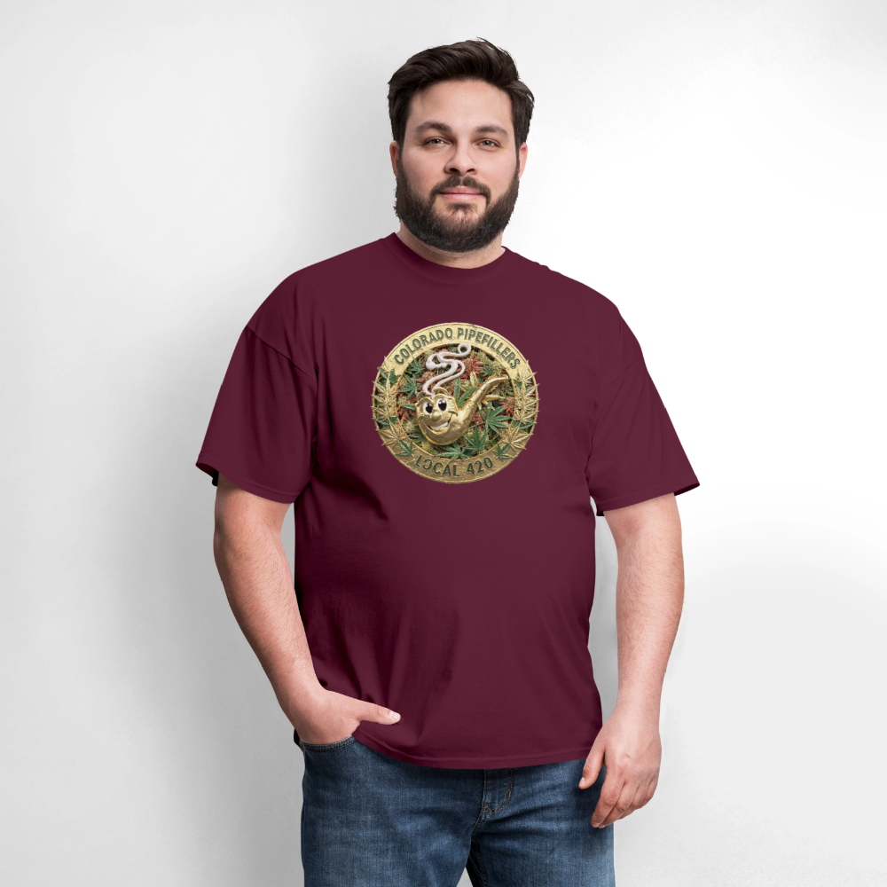COLORADO PIPEFILLERS LOCAL 420 Men's T-Shirt - burgundy