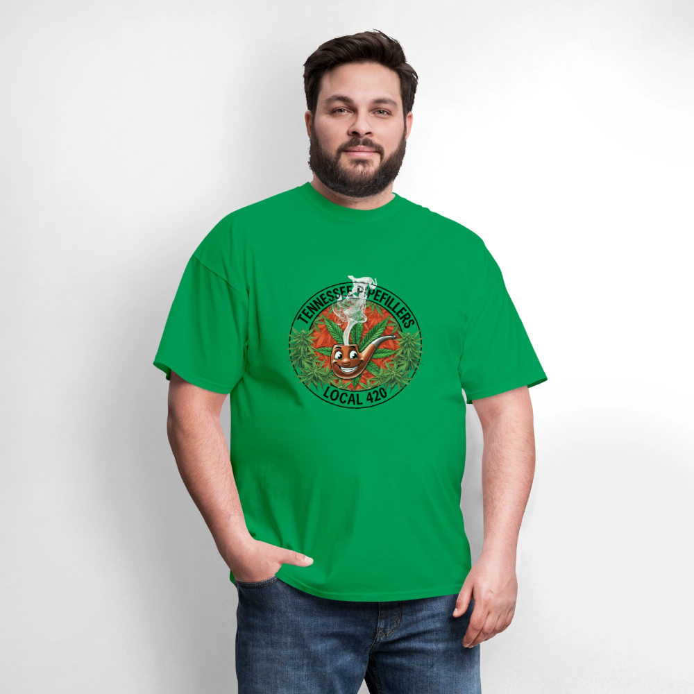 TENNESSEE PIPEFILLERS LOCAL 420 Men's T-Shirt - bright green