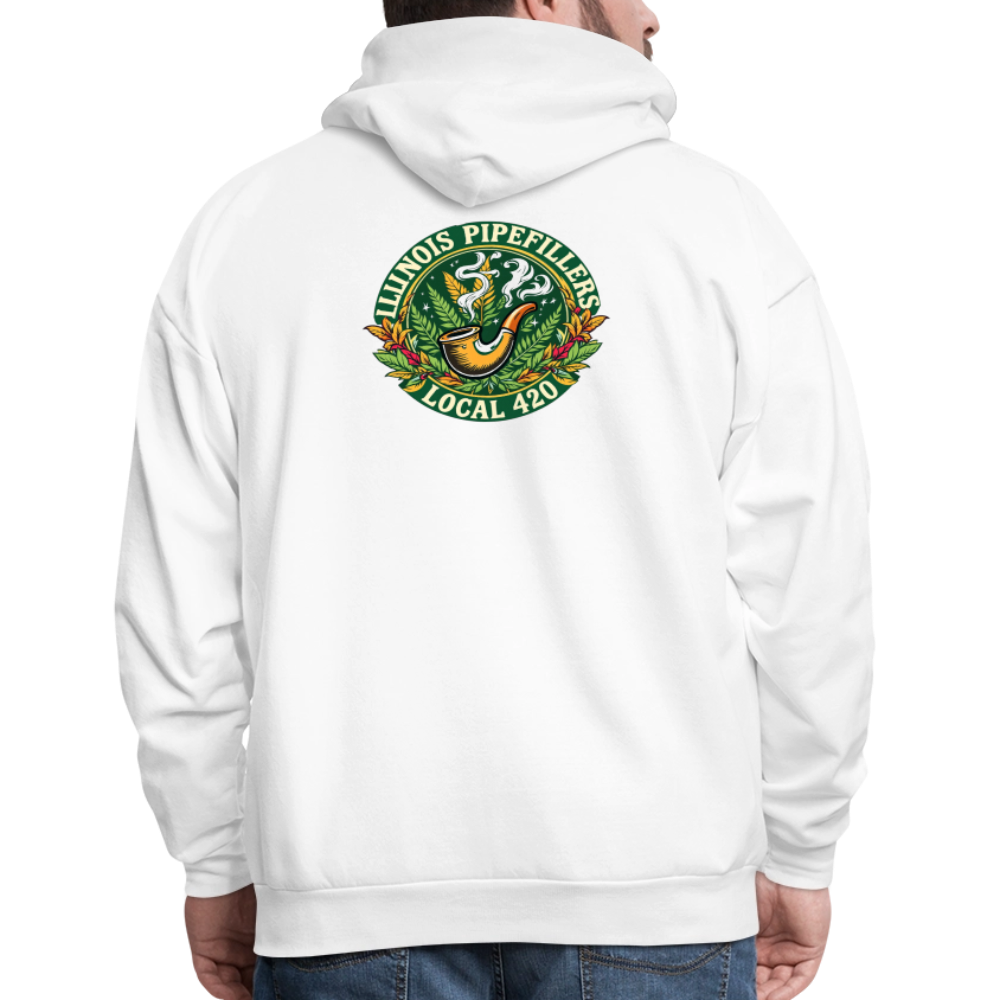 ILLINOIS PIPEFILLERS LOCAL 420 F/B DESIGN Men's Hoodie - white