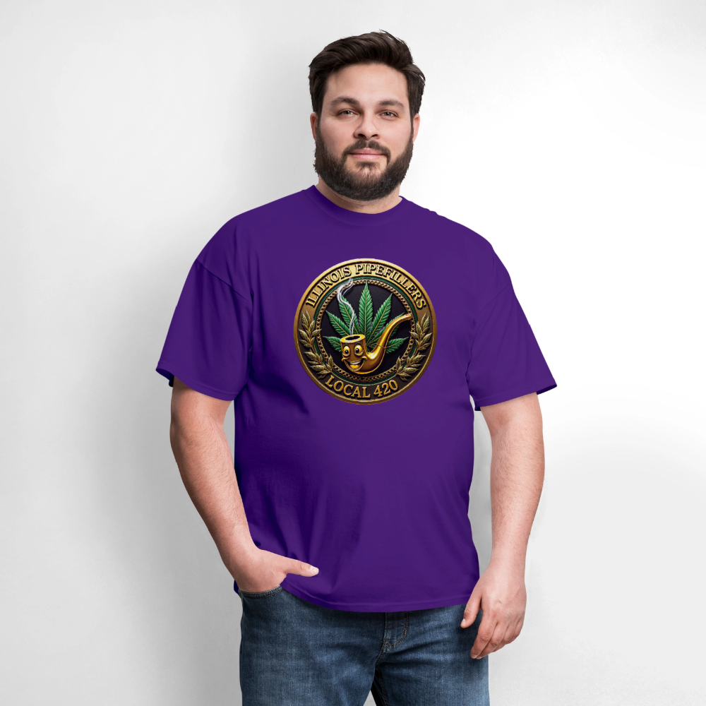 ILLINOIS PIPEFILLERS LOCAL 420 Men's T-Shirt - purple