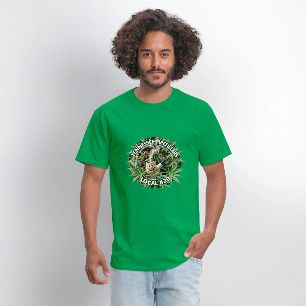 TENNESSEE PIPEFILLERS LOCAL 420 Men's T-Shirt - bright green