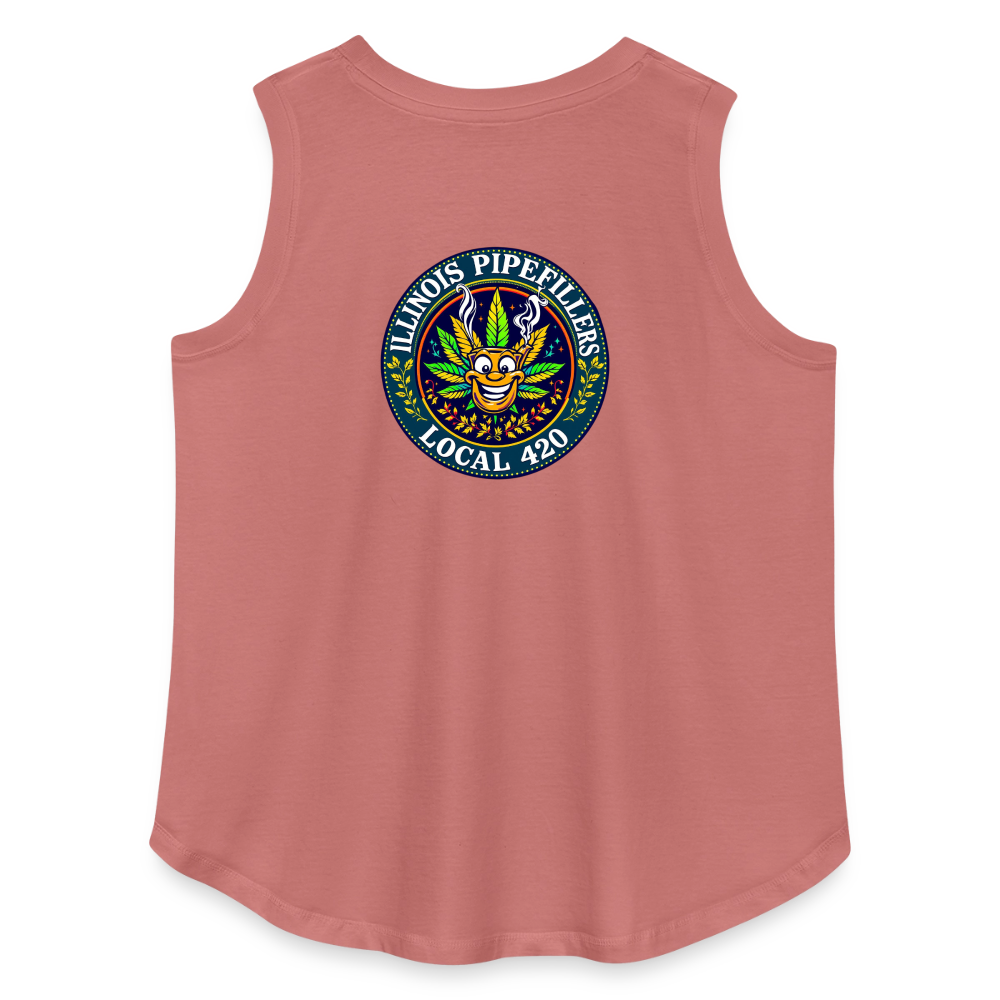 ILLINOIS PIPEFILLERS LOCAL 420 F/B DESIGN Women's Curvy Relaxed Tank Top - mauve