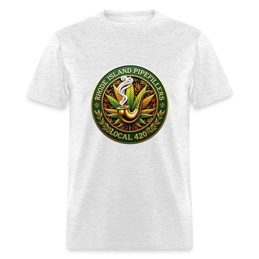 RHODE ISLAND PIPEFILLERS LOCAL 420 F/B DESIGNS Men's T-Shirt - light heather gray