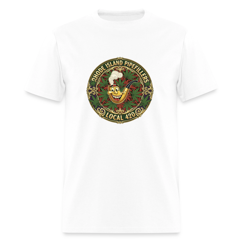 TEXAS PIPEFILLERS LOCAL 420 Men's T-Shirt - white