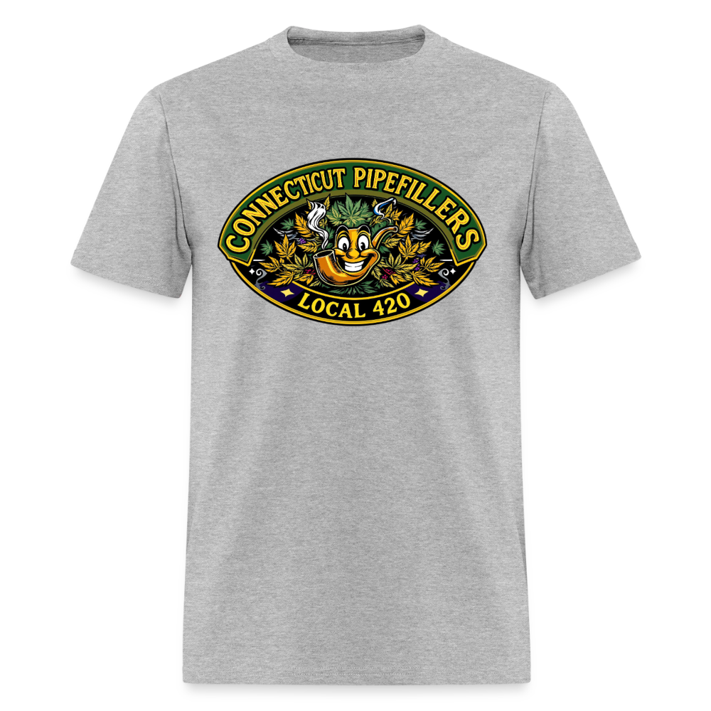 CONNECTICUT PIPEFILLERD LOCAL 420 F/B DESIGN Men's T-Shirt - heather gray