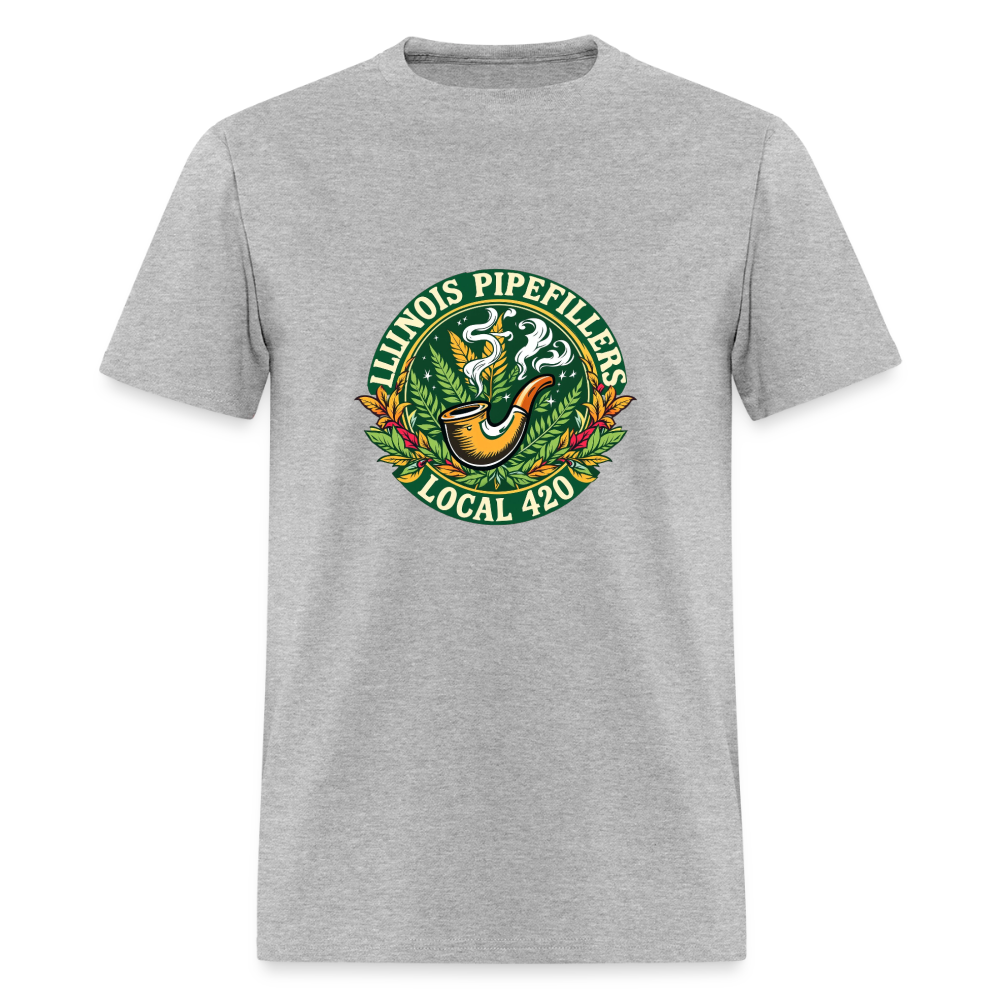 ILLINOIS PIPEFILLERS LOCAL 420 F/B DESIGN Men's T-Shirt - heather gray
