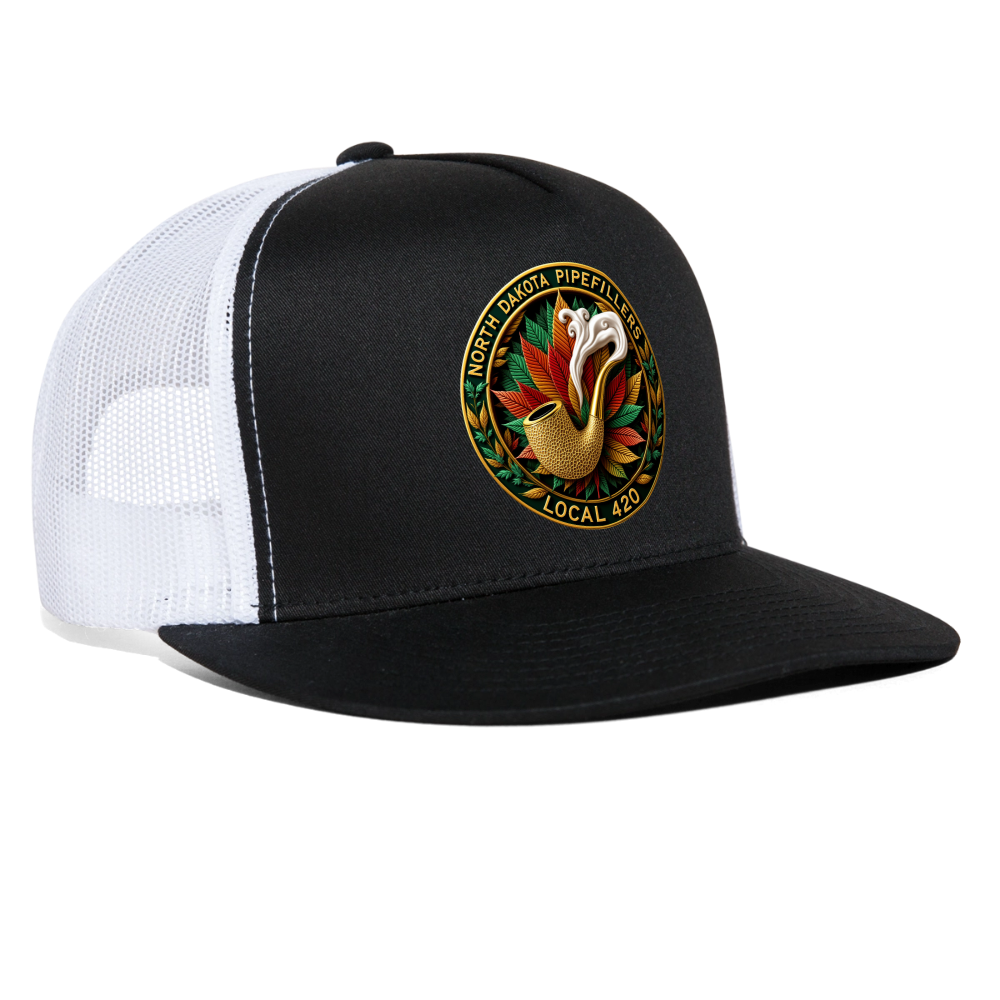 NORTH DAKOTA PIPEFILLERS LOCAL 420 Trucker Hat - black/white