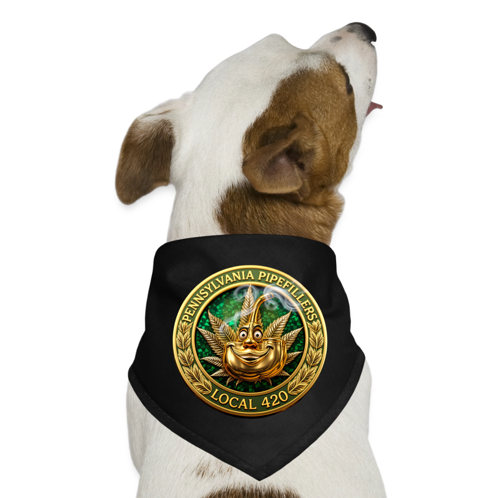 PENNSYLVANIA PIPEFILLERS LOCAL 420 Union Dog Bandana - black
