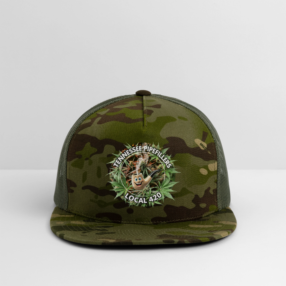TENNESSEE PIPEFILLERS LOCAL 420 Trucker Hat CAMO Trucker Hat - MultiCam\green