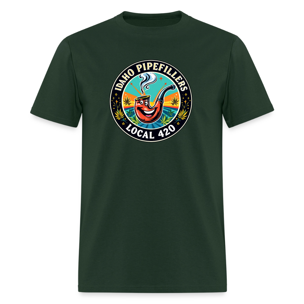 IDAHO PIPEFILLERS LOCAL 420 F/B DESIGN Men's T-Shirt - forest green