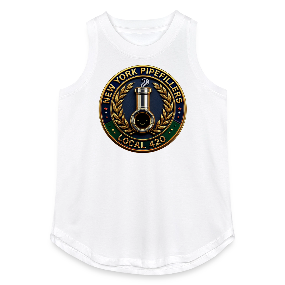 NEW YORK PIPEFILLERS LOCAL 420 Women's Relaxed Tank Top - white