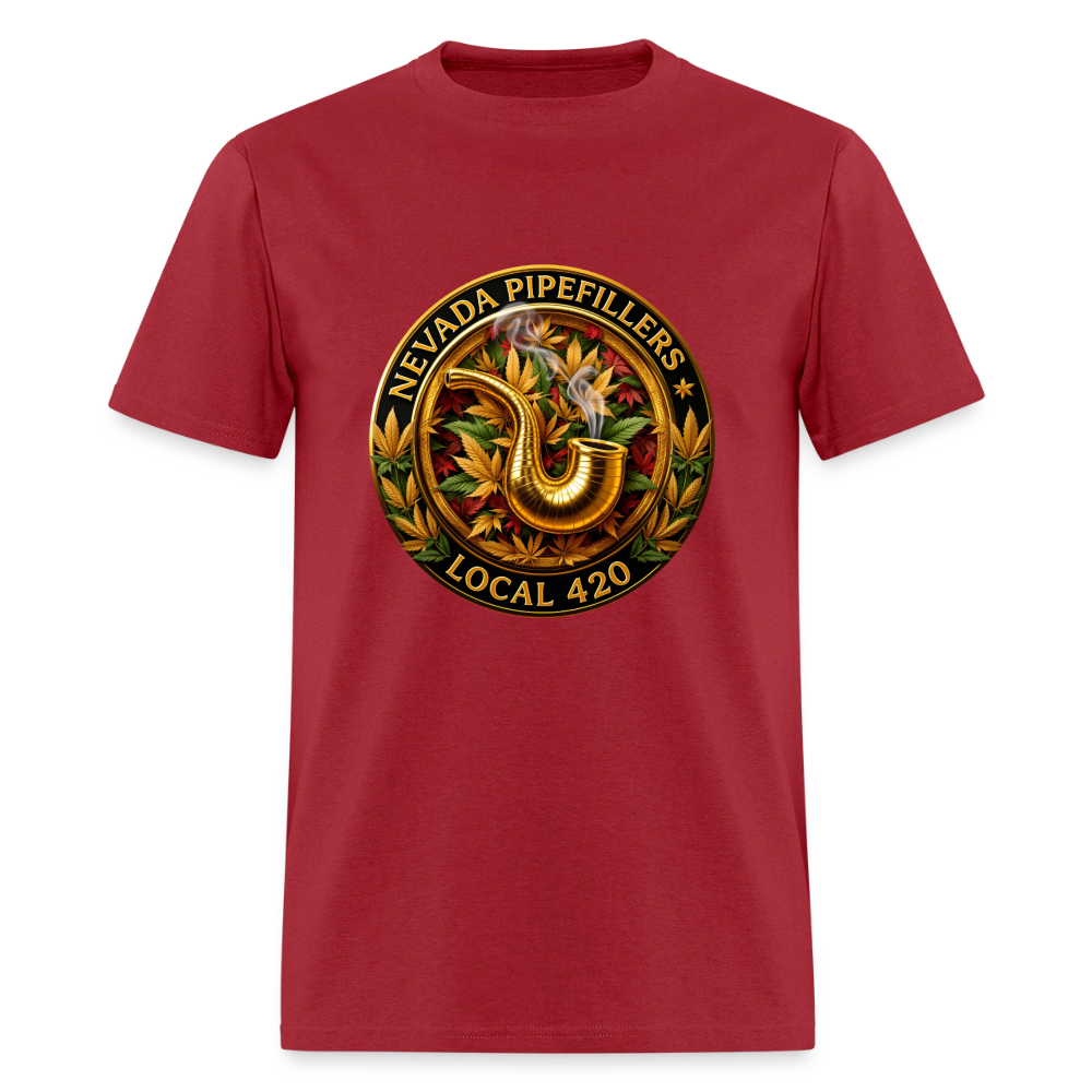 NEVADA PIPEFILLERS LOCAL 420  Men's T-Shirt - true red