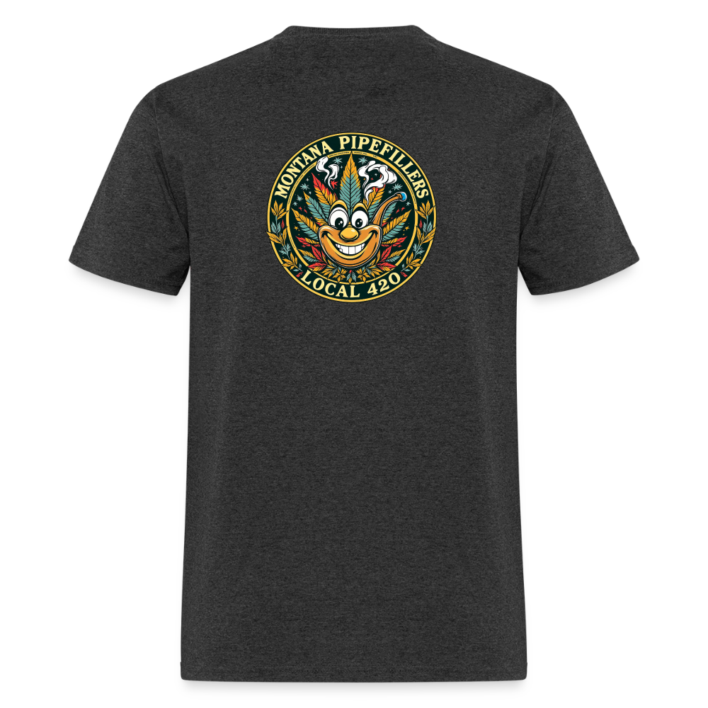 MONTANA PIPEFILLERS LOCAL 420 F/B DESIGN Men's T-Shirt - heather black