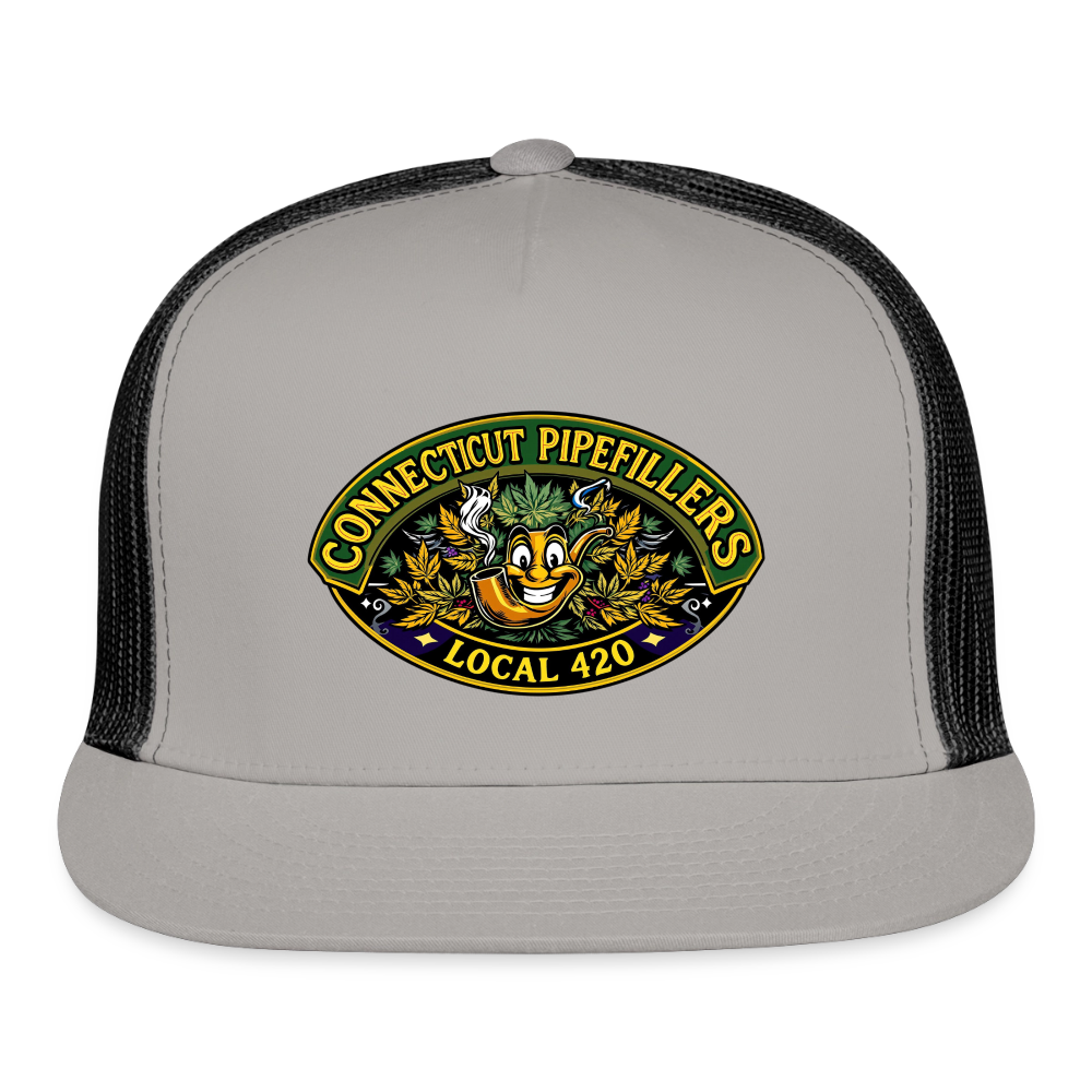 CONNECTICUT PIPEFILLERD LOCAL 420 Trucker Hat - gray/black
