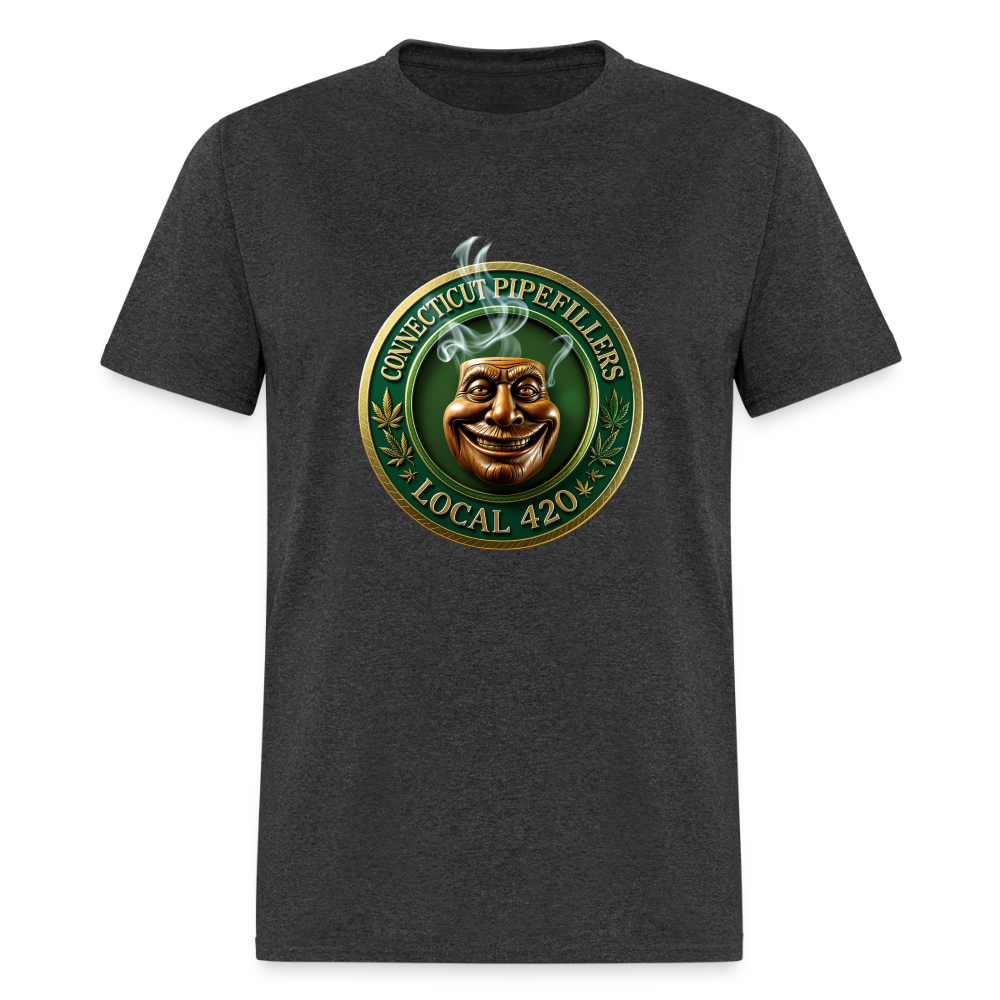 CONNECTICUT PIPEFILLERS LOCAL 420 DESIGN Men's T-Shirt - heather black