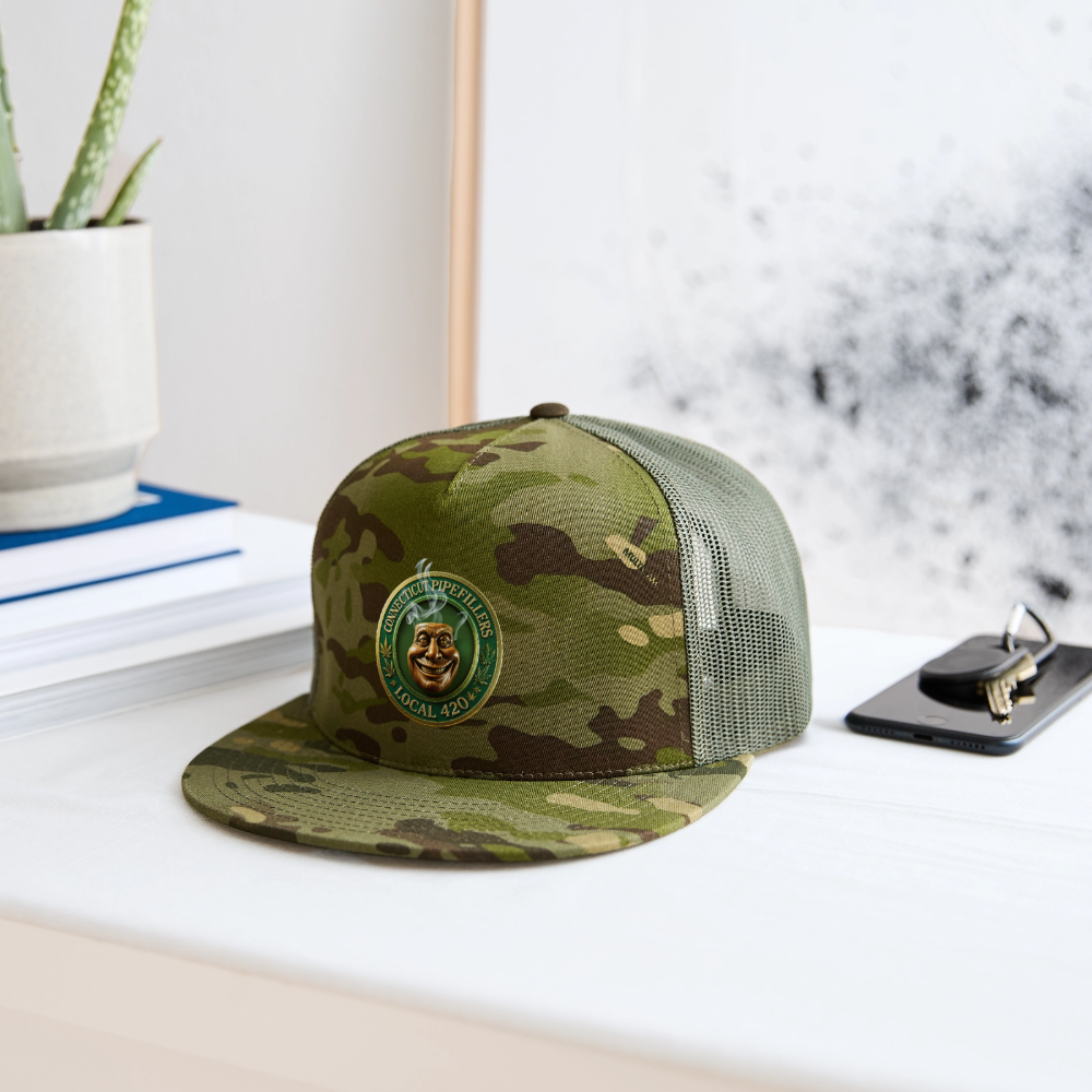 CONNECTICUT PIPEFILLERS LOCAL 420 CAMO Trucker Hat - MultiCam\green