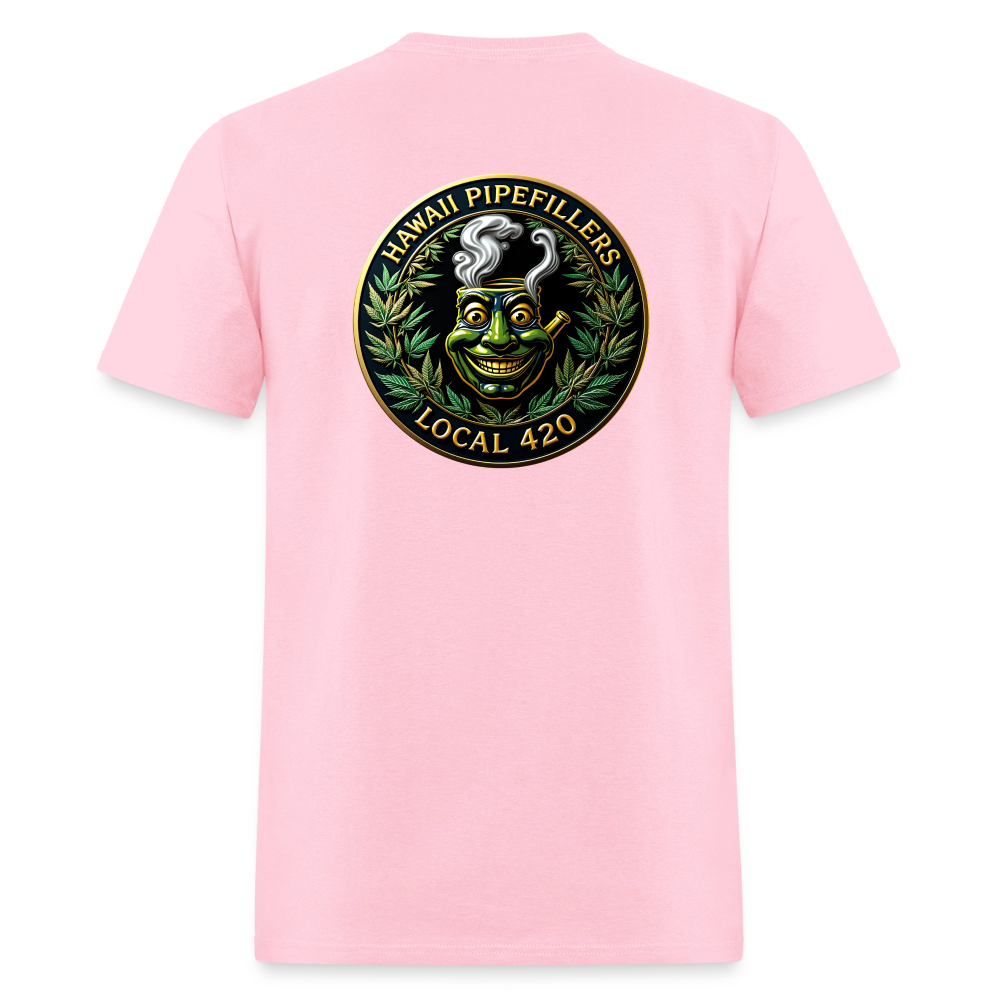 HAWAII PIPEFILLERS LOCAL 420 F/B DESIGN  Men's T-Shirt - pink